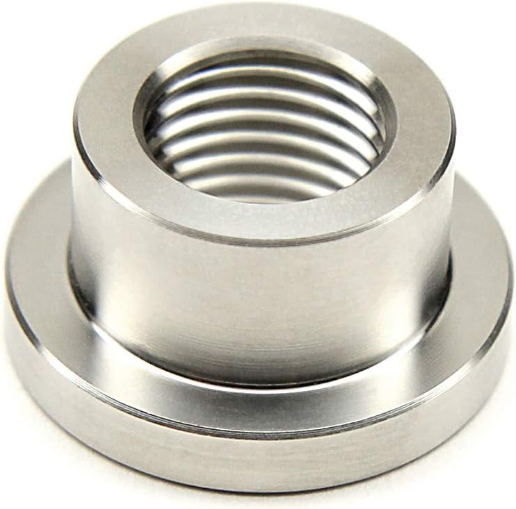 AdaptorMount 1/4" NPT Stainless Steel 304 Female Threaded Stepped Weld Bung Mounting Fitting (OD 0.7") with Top Head (OD 1.0") - Image 2